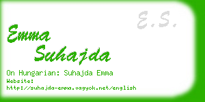 emma suhajda business card